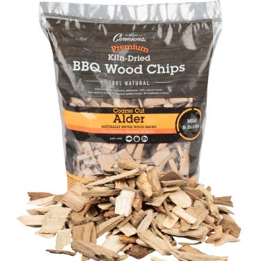 Imagem de Camerons Products Alder Wood Smoker Chips ~ (900 g grossa), 260 litros de polegada - 100% natural, lascas para fumar e churrasco de madeira grossa, a embalagem pode variar