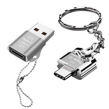 Imagem de Senbos Leitor de cartão micro SD USB C com chaveiro – leitor de cartão USB-C para micro SD/TF com adaptador USB 3.0, leitor OTG de alta velocidade para MacBook, iPad Pro, Galaxy, iPhone 15, laptop