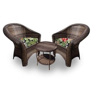 Imagem de Conjunto de Poltronas Fibra Sintética e 1 Mesa Centro