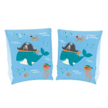 Imagem de Boia de Braço Infantil Mor até 30kg  Tamanho 23x15cm, Tubarão