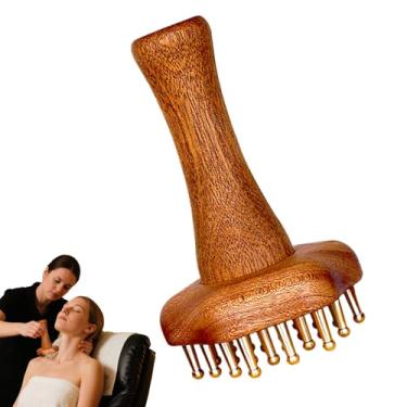 Imagem de Escova Meridiana Massagem Corporal,Escova Corporal para Celulite | Pente Esfoliante Ergonômico Para Pernas Barriga Costas Rosto Coxas Pés E Glúteos Femininos