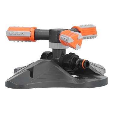 Imagem de Acouto Aspersor automático de água de gramado, dispositivo giratório de irrigação de jardim de três garras para irrigação eficiente (laranja)