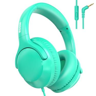 Imagem de MIDOLA Volume Limited, 85/96 dB, fones de ouvido para crianças, fones de ouvido com proteção contra ruído e som dobrável com cabo auxiliar de 3,5 mm com microfone para crianças, escola, celular, PC