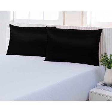 Imagem de Kit 02 Fronhas De Cetim Com Zíper Anti Frizz Macio 50cm x 70cm (01 Par