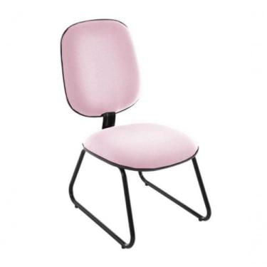 Imagem de Cadeira Diretor Trapézio Para Escritório Linha Uno Rosa - DESIGN OFFIC