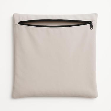 Imagem de Almofada Capa 42cm Suede Macia Decorativa Sala E Escritório Bege