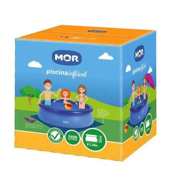 Imagem de Piscina Splash Fun 2400 litros MOR Borda Inflável - Com KIT Reparo