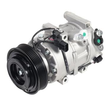 Imagem de Compressor de ar condicionado AC com embreagem compatível com Hyundai Tucson 2010-2015, Kia Sportage 2011 2012 2013 2014 2015 2016 L4 2.0L 2.4L, substitui 178305, 1177305, 140852, 9. 77012 S500