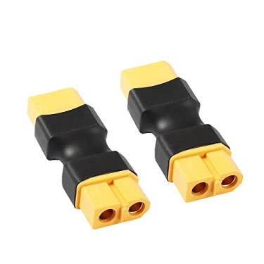 Imagem de RIIEYOCA Conector XT60 fêmea para fêmea sem adaptador de fio, adaptador de conector XT60 para RC FPV carro avião drone bateria LiPo etc XT60 conversão de porta