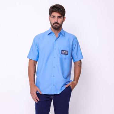 Imagem de Camisa Masculina Modelo Social Tecido de Microfibra Manga Curta - Blin