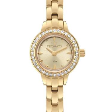 Imagem de Relógio Technos Feminino Mini Joia Cristal Dourado 5Y20LR/1D