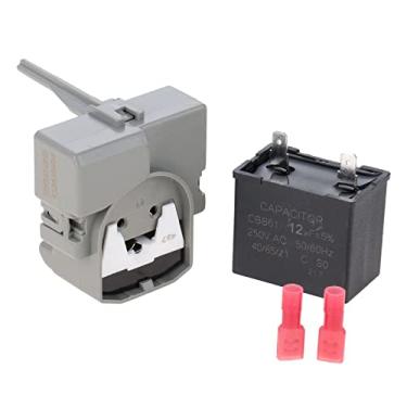Imagem de Dispositivo de partida de geladeira 2319792 W10197428 W10189190 TSD2 e capacitor de funcionamento do compressor W10662129 compatível com o refrigerador Whirlpool Kenmore Electrolux, substitui