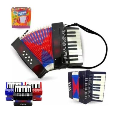Imagem de Acordeon Sanfona Gaita Infantil 8 Baixos Brinquedo Crianças - toys