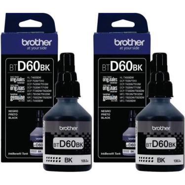Imagem de Kit com 02 Garrafas Refil de Tinta Brother BTD60BK Preto Original