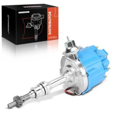 Imagem de A-Premium Distribuidor De Ignição Com Tampa E Rotor Compatível Ford 351C 351M 400 429 460 Hei 7500 Rpm 65K Bobina, Azul
