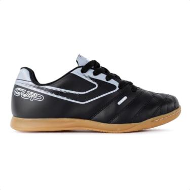 Imagem de Chuteira Futsal Topper Cup 8 Juvenil Futebol de Salão (Preto/Cinza, BR, Criança de 9 a 12 anos, Numérico, 33)