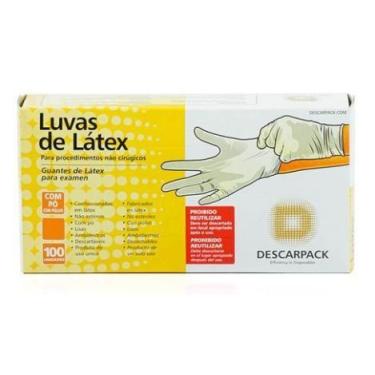Imagem de Luva latex procedimento c/ po c/ 100un tam m descarpack