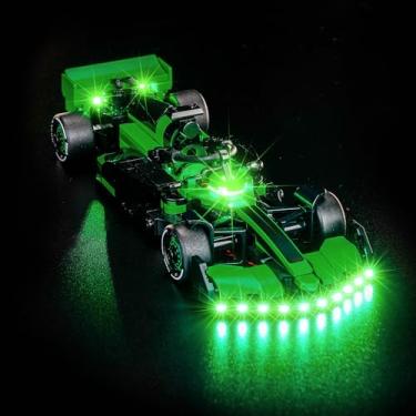 Imagem de Hilighting Kit de luzes LED atualizado compatível com Lego Kick Sauber F1 Team C44 conjunto de montar carros de corrida, decoração de luzes compatível com Lego 77247 (modelo não incluído)