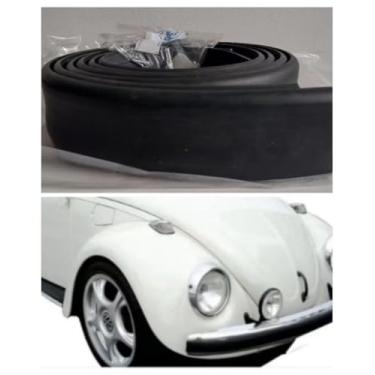 Imagem de Jogo de Borrachão Para-choque Fusca Modelo Largo 6cm com acabamento
