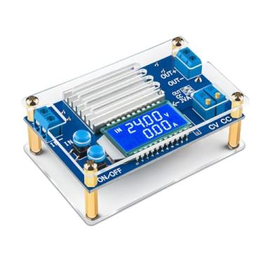 Imagem de Regulador de tensão ajustável, DROK DC para DC 5.3V-32V para 1.2V-32V módulo de fonte de alimentação, 12A LCD transformador de voltagem descendente 160W CC CV conversor de buck redutor