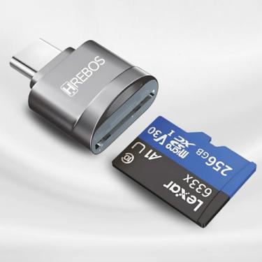 Imagem de Adaptador de Cartão de Memória Tipo-C para Celular Notebook Tablet Camera que Suportem Tecnologia OTG Plug and Play