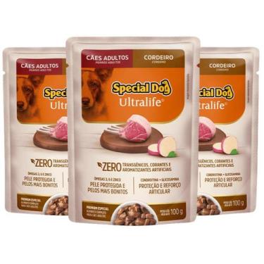 Imagem de Kit 3 Sachê Special Dog Ultralife Adulto Cordeiro - 100g