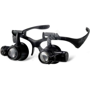 Imagem de Oculos Lupa 20x Profissional Luz Lente De Aumento Para Reparo Joias Eletronica Relogios