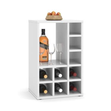 Imagem de Mesa Lateral Sala Adega Bar Aparador Siena Cor Branco