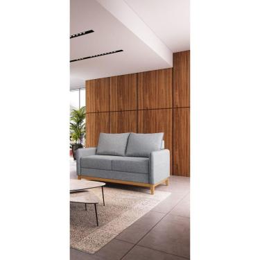 Imagem de Sofá 2 Br 0,6 2 Ass 0,55 Lugano 2 Lugares. Bipartido Cinza