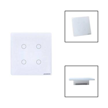 Imagem de Interruptor Inteligente Zigbee 4 Botões Touch - Branco