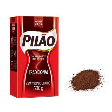 Imagem de Café Pilão Torrado E Moído Tradicional Vácuo 500g, Café Torrado e Moíd