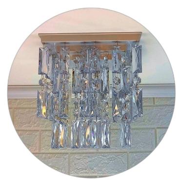 Imagem de Lustres Sala Estar Luminaria De Teto Cristal Acrilico Paflon