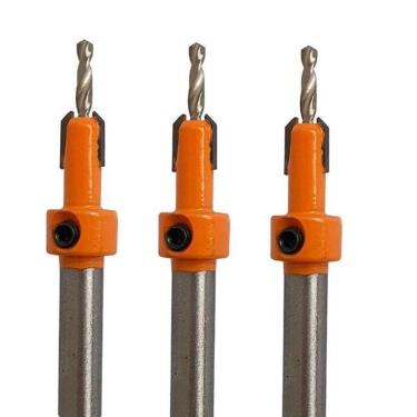 Imagem de Kit 3 Brocas Escareadoras 3Mm X 8Mm Haste Lisa