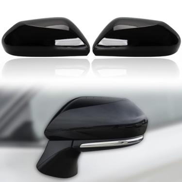 Imagem de CZShiYue Capa de espelho retrovisor de carro capa protetora para espelhos externos apto para Toyota Camry 2018-2024 87945-06130-A0 87945-06130-A1 (sem pintura, lado direito do passageiro)
