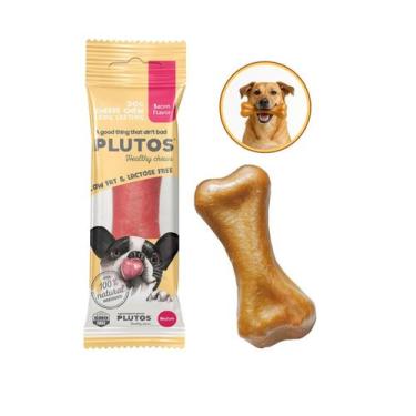 Imagem de Mordedor Natural Plutos Chew Queijo E Bacon 60g Cães - Md
