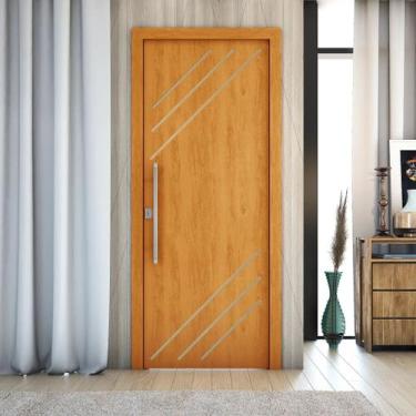 Imagem de Folha Frisada R30K 210x80cm 35mm Porta Interna Reforçada - Valuchi, Ce
