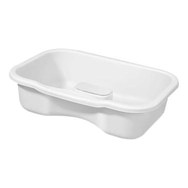 Imagem de Cuba de xampu retangular de plástico para lavatório de cabelo portátil para pessoas com deficiência na cama