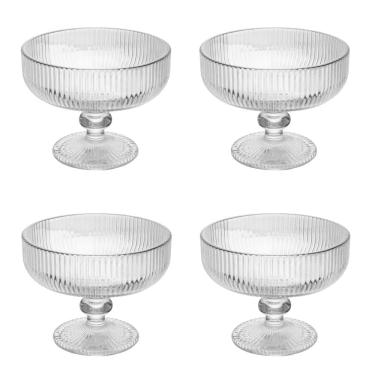 Imagem de Conjunto 04 Taças de Sobremesa Cristal Ecológico 300 ml Lines Wolff