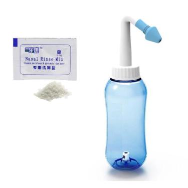 Imagem de Kit Higienizador Nasal Sinusite 300ml + 10 Sachês Sal Nasal - Health C