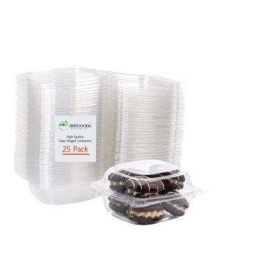 Imagem de Recipientes de sobremesa Smygoods (pacote de 25) 15x15x7cm de plástico