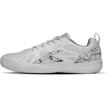 Imagem de HUNDRED Tênis Blade Badminton (não marca) | Também é perfeito para squash, tênis de mesa, vôlei, basquete e esportes internos | Leve e durável, Branco/preto, 42