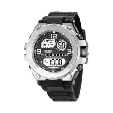 Imagem de Relógio Esportivo Digital À Prova D'água Masculino, Cronômetro Externo