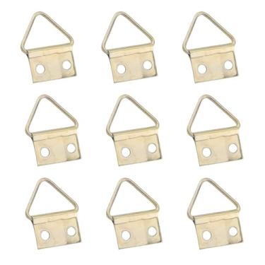 Imagem de DGHAOP 20 peças de dois furos moldura triangular anel gancho com parafusos de montagem metal foto gancho decorativo