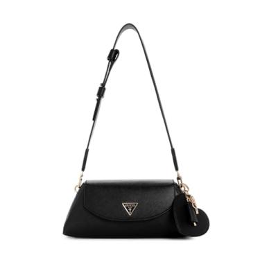 Imagem de GUESS Bolena Bolsa de ombro com aba, Preto, One Size, Bolena Bolsa de ombro com aba