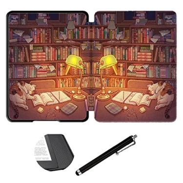 Imagem de Capa para Kindle Paperwhite 10ª Geração 2018 Lançada - Capa Protetora de 6" com Capa de TPU Auto Wake Up/Sleep, Projetado para Amantes de Gatos-cat 2