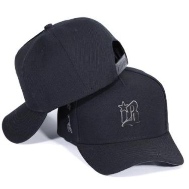 Imagem de Boné Preto Cinza Black Brazil Masculino Snapback Aba Curva - Use Young