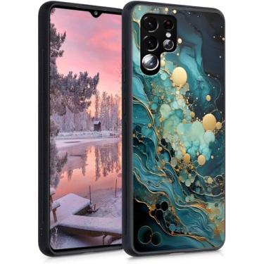 Imagem de DSRGRGFDJ Capa projetada para Galaxy S24 Ultra, capa traseira de vidro temperado + capa protetora antiderrapante de silicone macio TPU à prova de choque para Samsung Galaxy S24 Ultra 6,8 polegadas