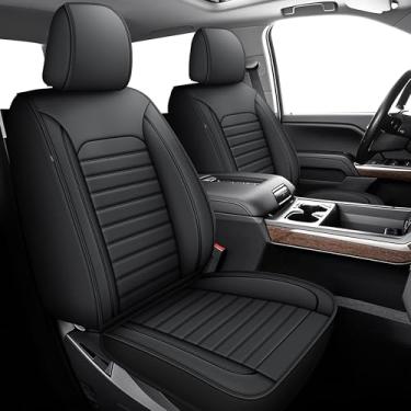 Imagem de TTX LIGHTING Conjunto completo de capas de assento adequado para Chevrolet Chevy Silverado GMC Sierra 1500 2500HD 3500HD 3500HD 2025 2026 Trail Boss Z71 Crew Capas de assento de cabine dupla para