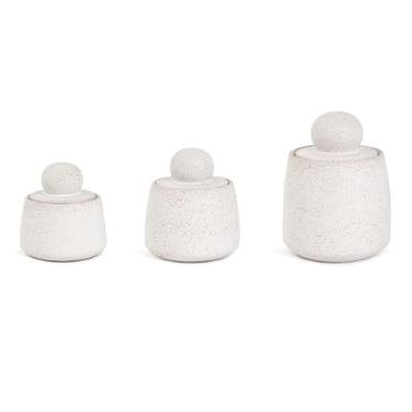 Imagem de KIT POTES DECORATIVOS EM CERAMICA - 3 PCS