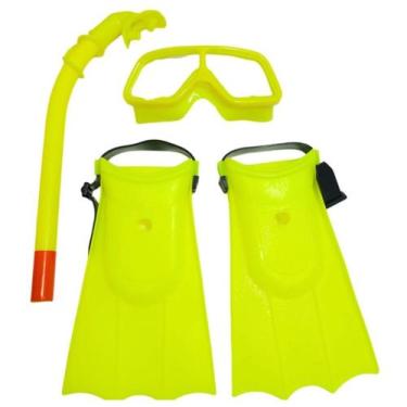 Imagem de Kit Mergulho Completo Infantil Máscara Snorkel Pé Pato - Dm Splash